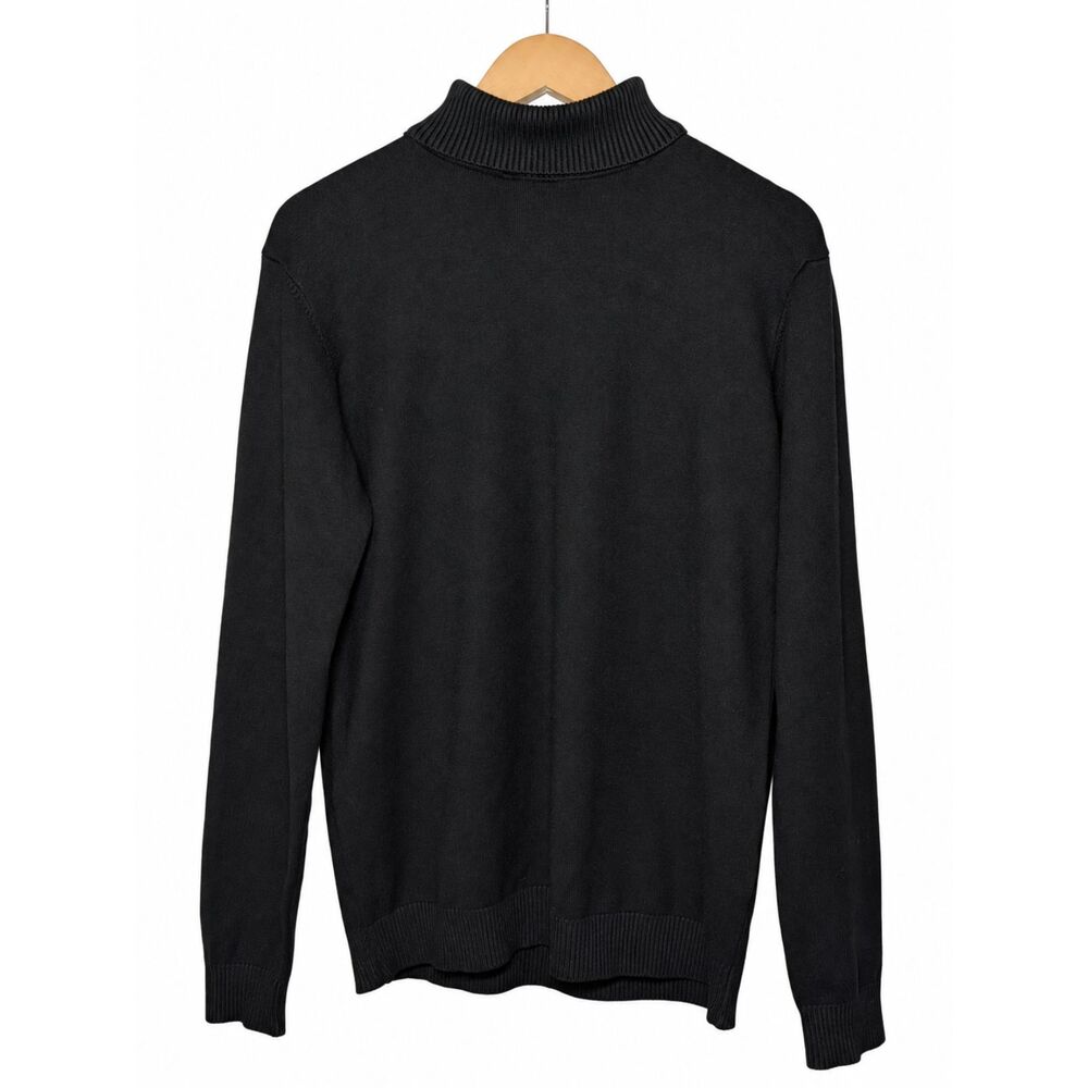 NWT XRAY Jeans XMW-38087 Black Turtleneck Sweater Men's L Slim Fit Mock Neck